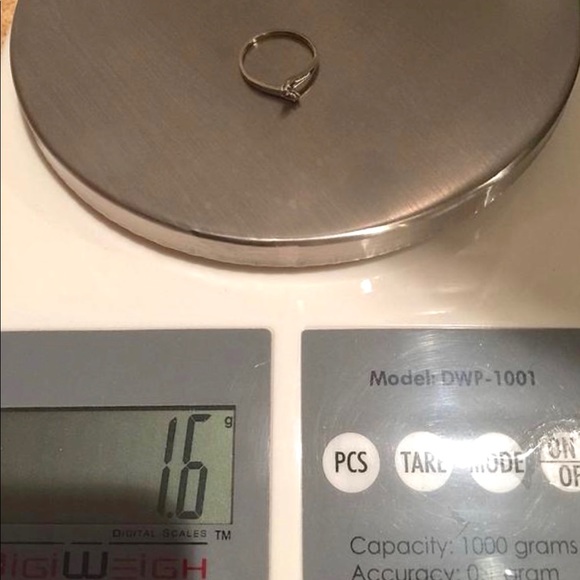 Antique 14k Solid White Gold Diamond Bypass Ring - Picture 5 of 5